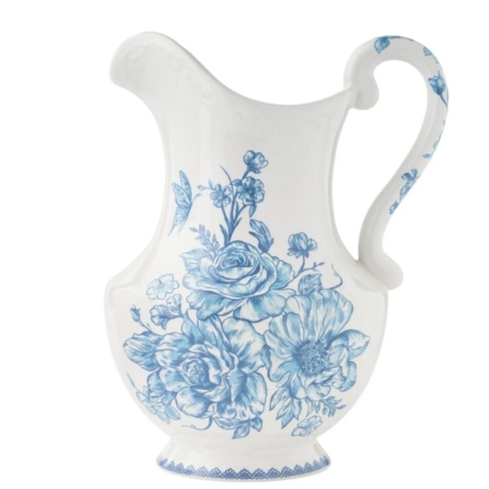 ❤️ 2025 The Pioneer Woman Agatha Blue and White Floral Pitcher